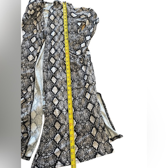TEXAS TRUE THREADS Women's Western Snake Print Lightweight Cardigan Duster Lg - Picture 10 of 13